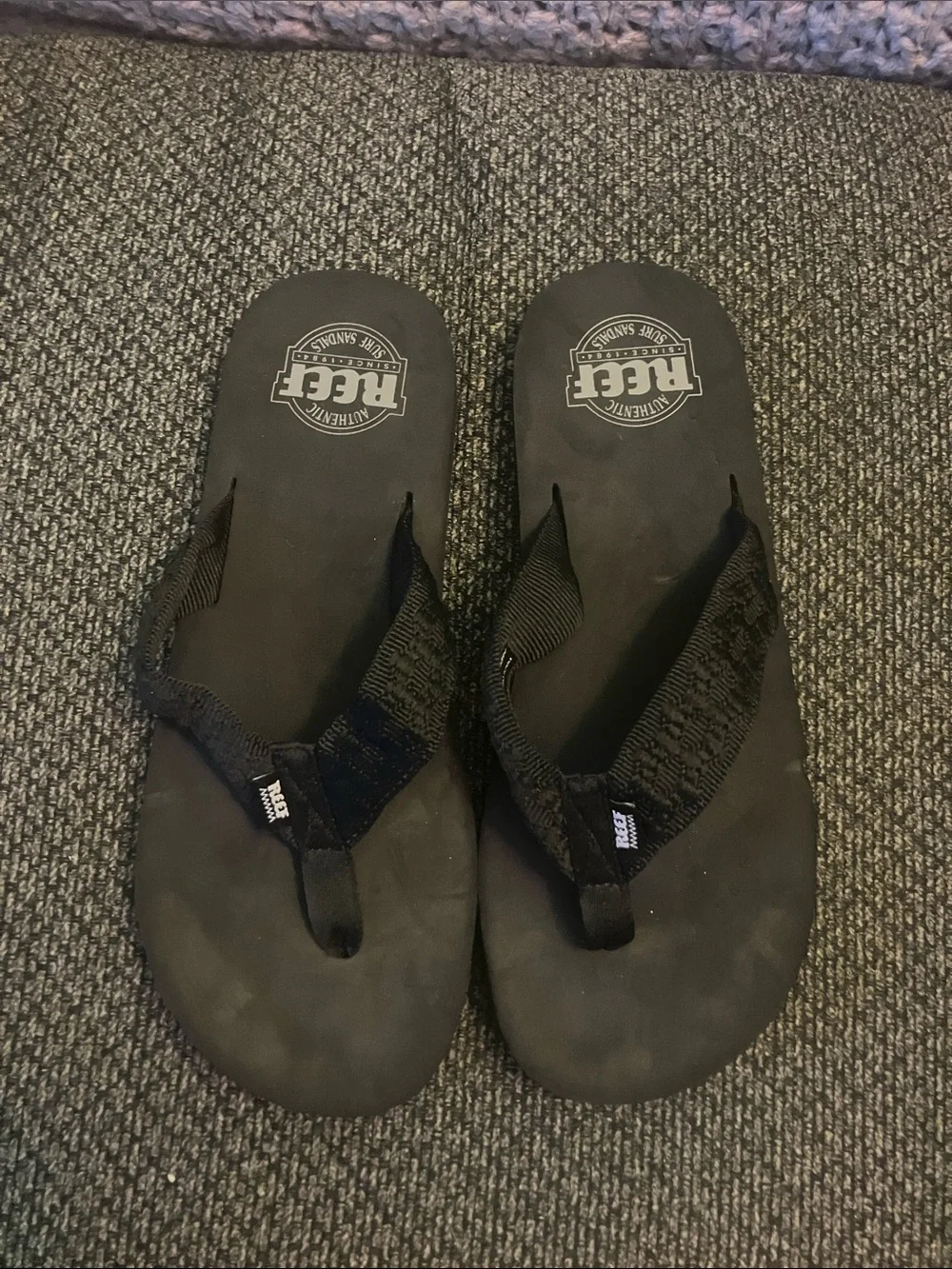 Reef smoothy flip flop sandals foam cushioned sole black men’s 9